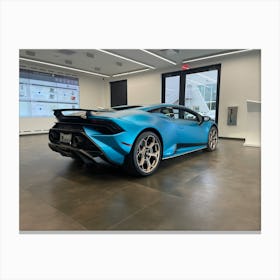 Blue Lamborghini 2 Canvas Print