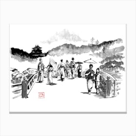 Edo Bridge Canvas Print