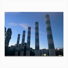 Smoke Stacks At Dusk Canvas Print