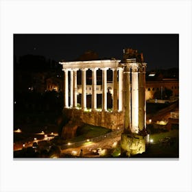 Roman Forum At Night Canvas Print