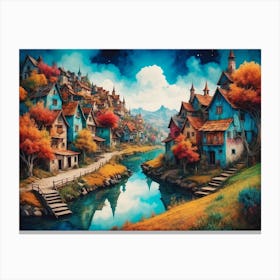 Fairytale Village 3 Canvas Print