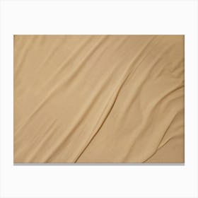 A bed with a wooden-themed color scheme. Canvas Print