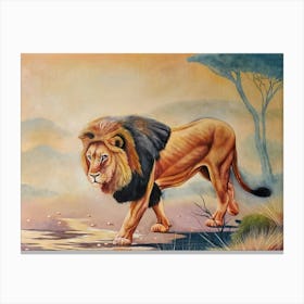 Lion Painting Canvas Print