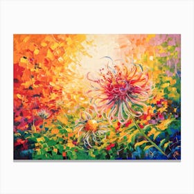 Beautiful flowers garden - Acrylic oil painting  #7 Canvas Print