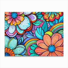 Colorful Flowers 4 Canvas Print