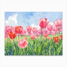 Pink Tulips Canvas Print