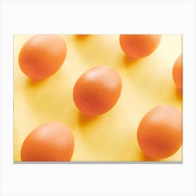 Eggs On A Yellow Background 4 Canvas Print