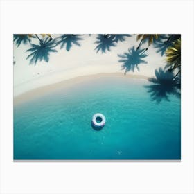 Aerial View Of A Tropical Beach Canvas Print