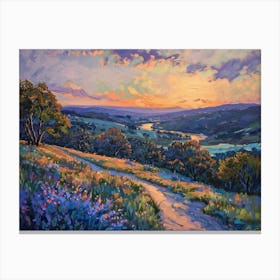 Western Sunset Landscapes Texas Hill Country 1 Canvas Print