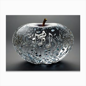 Apple With Music Notes 24 Canvas Print