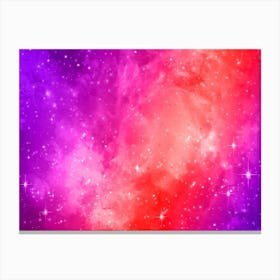 Bright Sunset Galaxy Space Background Canvas Print