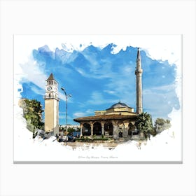 Et Hem Bey Mosque, Tirana, Albania Canvas Print