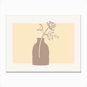 Bohemian Rose In A Vase Canvas Print