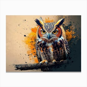 Owl Painting 3 Canvas Print