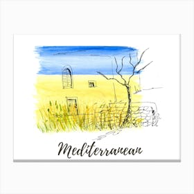 Mediterranean house Canvas Print