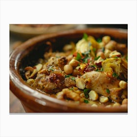 Chicken And Chickpeas Canvas Print