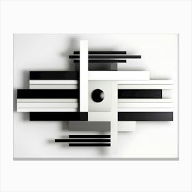 Minimal lines black and white Canvas Print