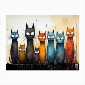 Family Of Cats 1 Canvas Print