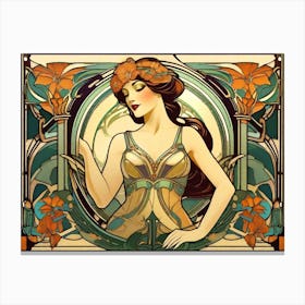 Deco Woman Canvas Print