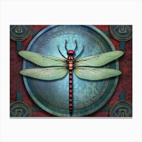 Dragonfly Eastern Pondhawk Colourful 2 Canvas Print