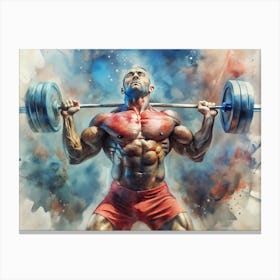 Of A Bodybuilder Canvas Print