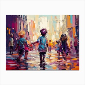 Street Kids Abstract - AfriDesigns Canvas Print