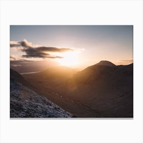 Sunset In Scotland Canvas Print