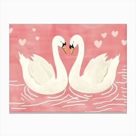 Swans In Love 1 Canvas Print