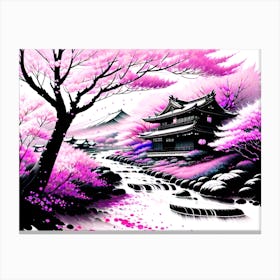 Sakura Blossom Painting 1 Canvas Print