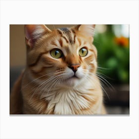 Cat Staring At Camera Canvas Print