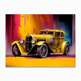 Old Car Painting 2 Canvas Print