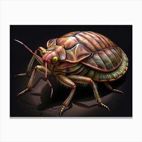 Close Up Of A Brown Water Bug Canvas Print