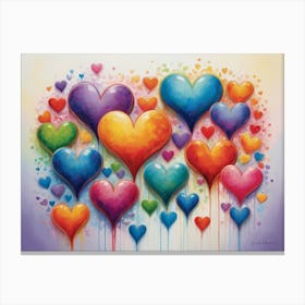 Hearts Of Love 4 Canvas Print