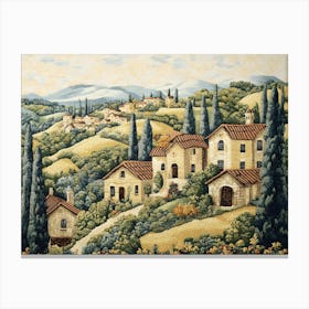 European Countryside Tapestry 4 Canvas Print