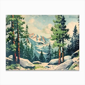 Vintage Retro Woods 7 Canvas Print