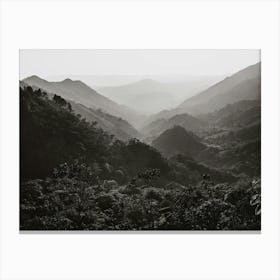 Black And White Mountain Landscape Canvas Print