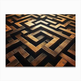 3d Rendering Of A Futuristic Maze Canvas Print