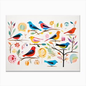 Colourful Bird Painting 7 Canvas Print