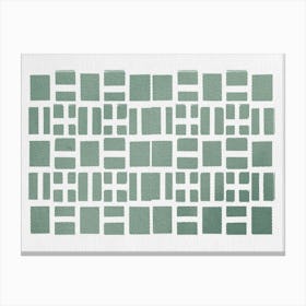 Sage Green Abstract Pattern Canvas Print