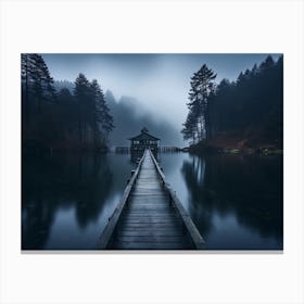 Pier In The Mist Canvas Print