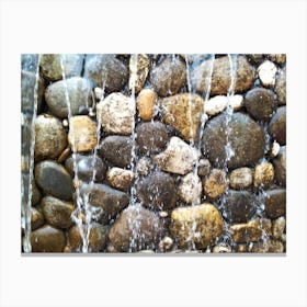 Waterfalls On Stones By Binod Dawadi Canvas Print