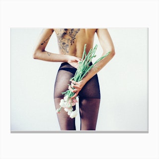 Flowers and Tights 1 Canvas Print