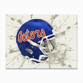 Florida Gators Blue NCAA Helmet Poster Canvas Print