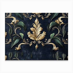 Gold Leaf Wallpaper Canvas Print