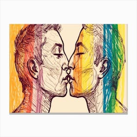 Rainbow Kiss 4 Canvas Print