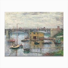 Bridge At Argenteuil On A Gray Day (1876), 1, Claude Monet Canvas Print