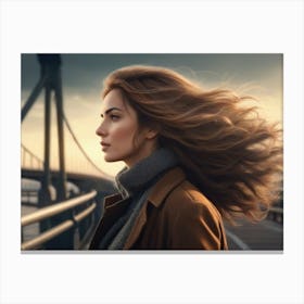 Woman With Long Hair 2 1 Canvas Print