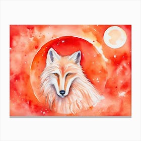 Wolf In The Moonlight 11 Canvas Print