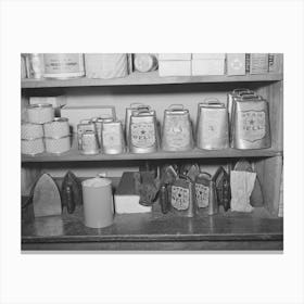 Cowbells, Hardware Store, San Augustine, Texas By Russell Lee Canvas Print