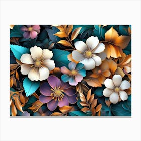 Floral Wallpaper 3 Canvas Print